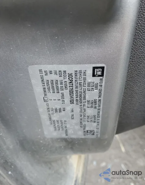 2013 Chevrolet Silverado K1500 Ltz z USA, uszkodzony, nr VIN 3GCPKTE76DG347026